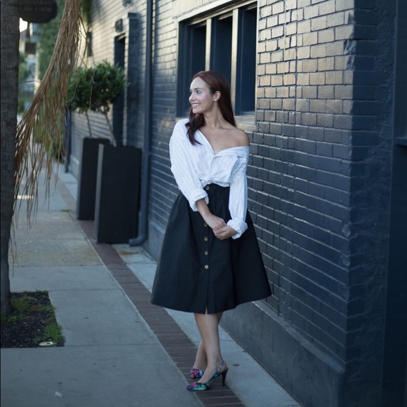 Zara Dresses & Skirts - NWT Zara Black/ Bronze Reversible Skirt